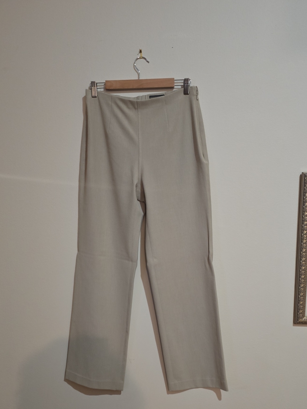 Women's Straight-Leg Dress Pants in Light Beige